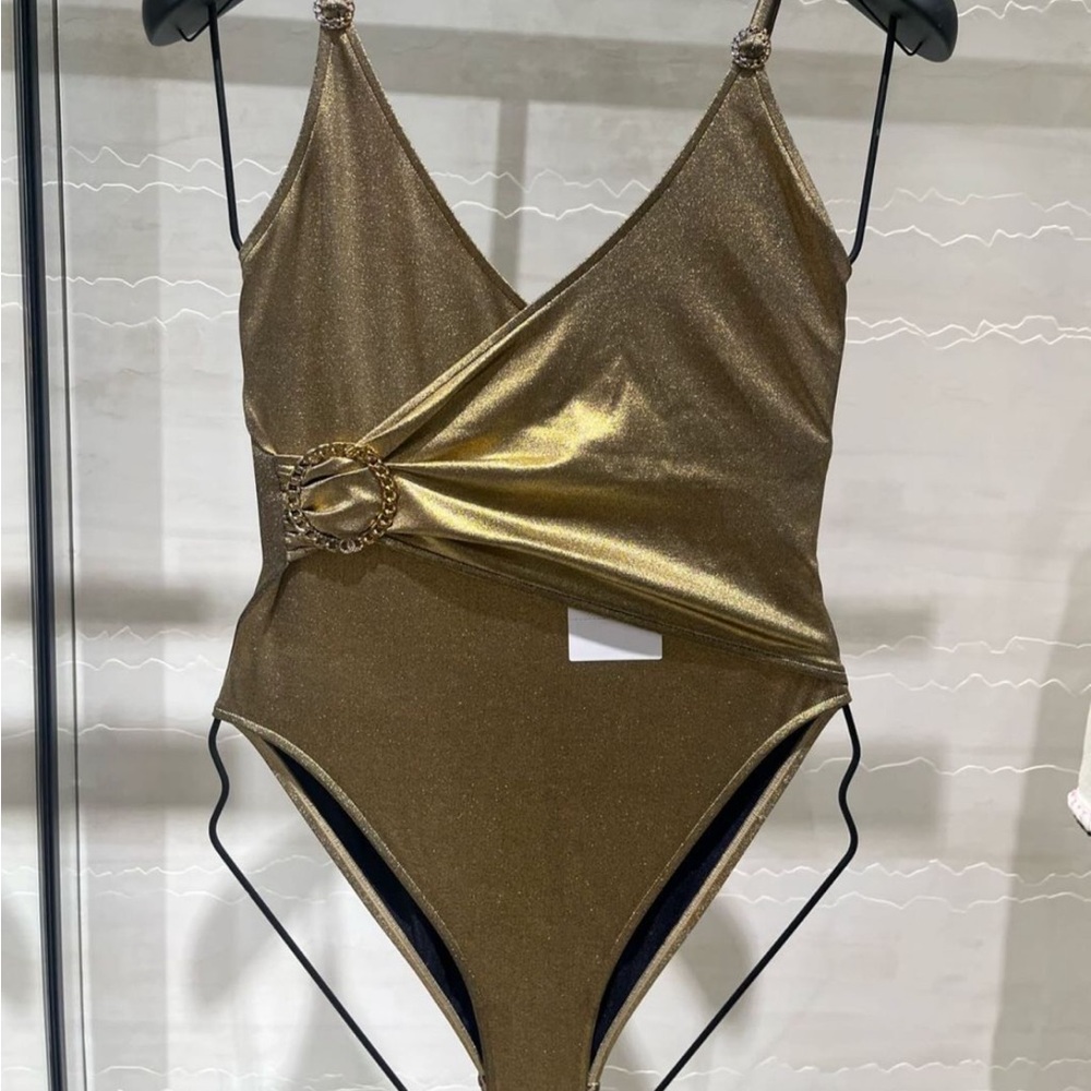 Metallic 2024 Chanel swim suit size 38 used few times